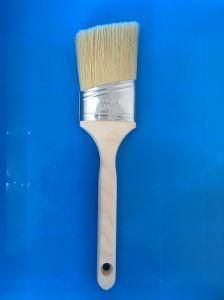 Wood Handle and White Bristle Material Oil Paint Brush