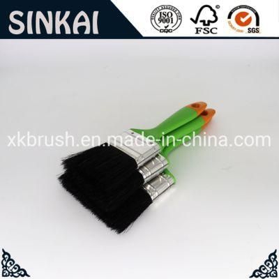 Black Bristle Paint Brush with Plastic Handle for Cleaning Use