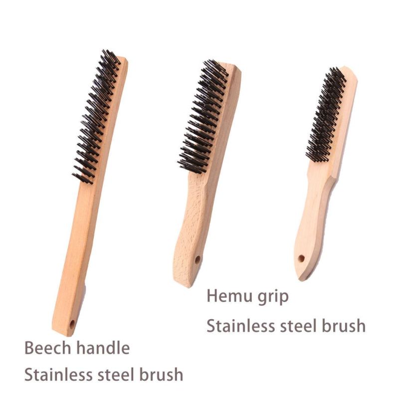 3PCS Mini Wire Brush Set Rust Paint Metal Cleaner Brass Brush