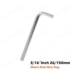 3/16&prime;&prime;inch 26/150mm Cr-V Short Arm Hex Key Wrench for Hand Tools Chromed