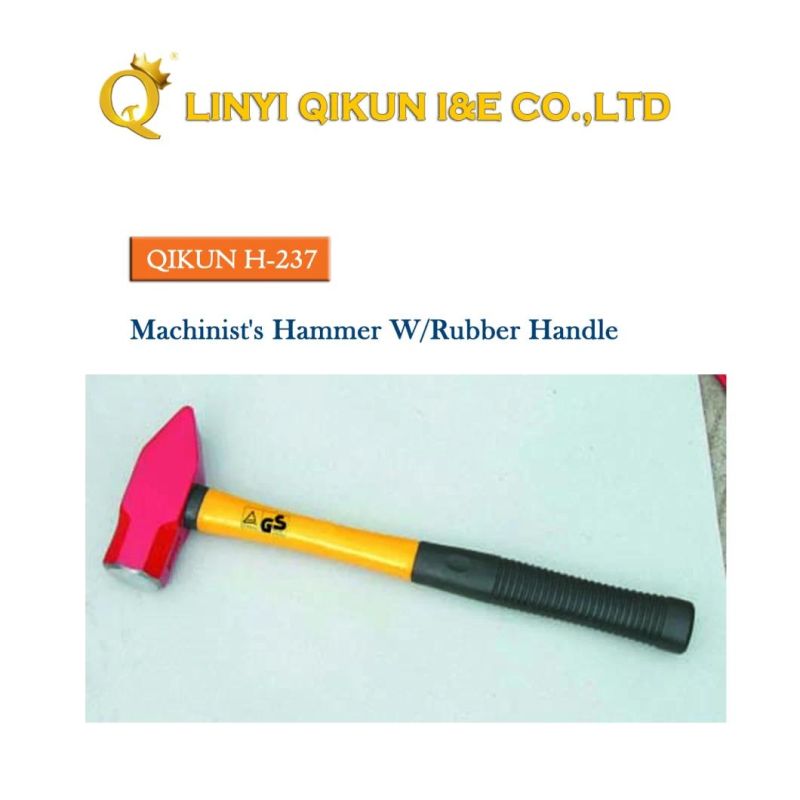 H-236 Construction Hardware Hand Tools Fiberglass Handle German Type Machinist′s Hammer