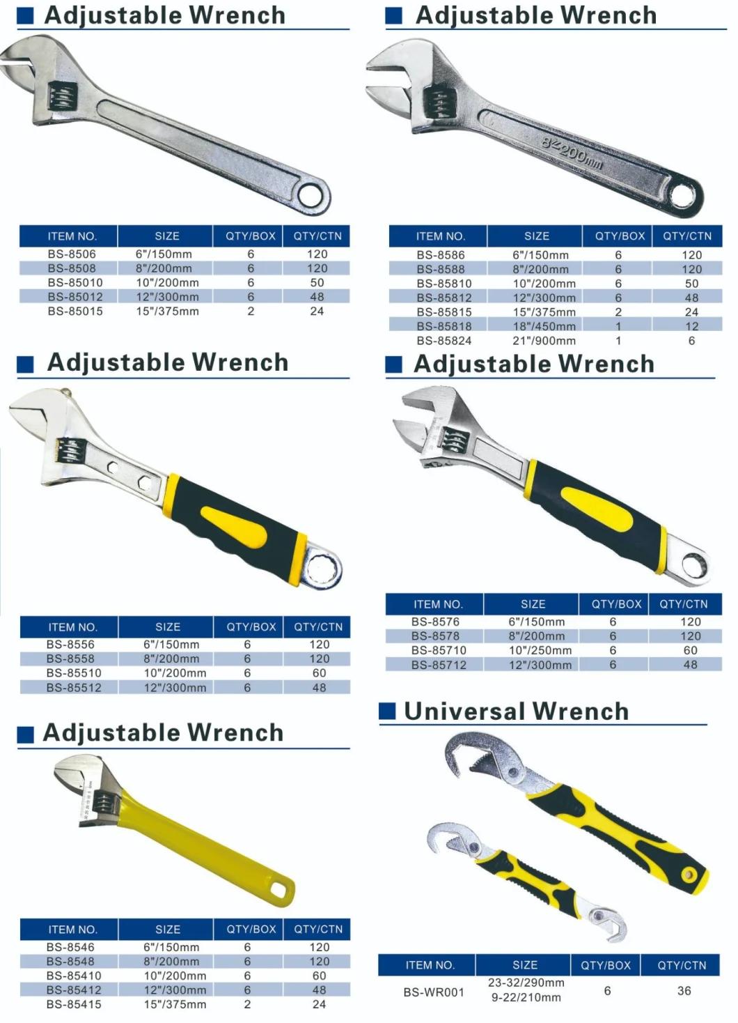 Forging Adjustable Wrench with Rubber Handle