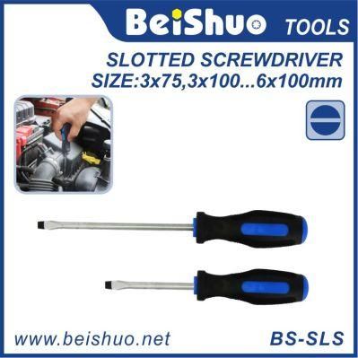 Factory Supply CRV Slotted Phillips Screwdriver with Rubber PP Handle
