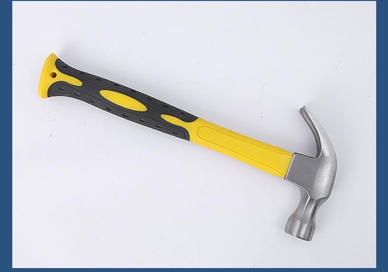 Plastic Handle Claw Hammer Woodworking Tool Nail Hammer 45# Steel Claw Hammer