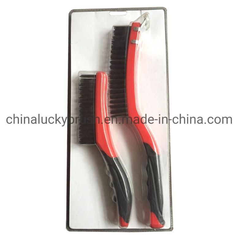 7inch Black Plastic Handle Wire Brush (YY-827)