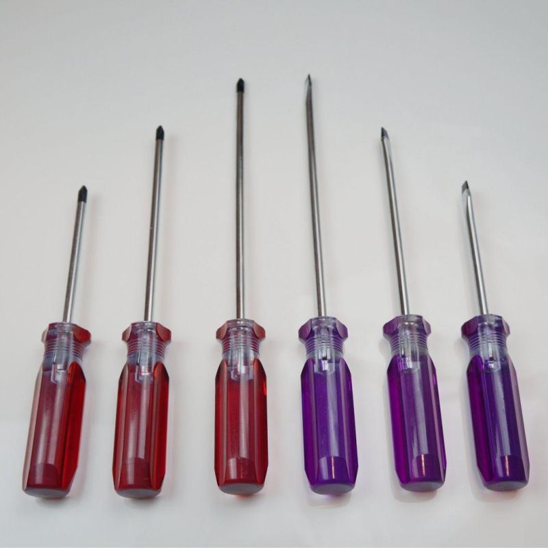 Factory Supplied Transparent Double Head Phillips Flat Screwdriver