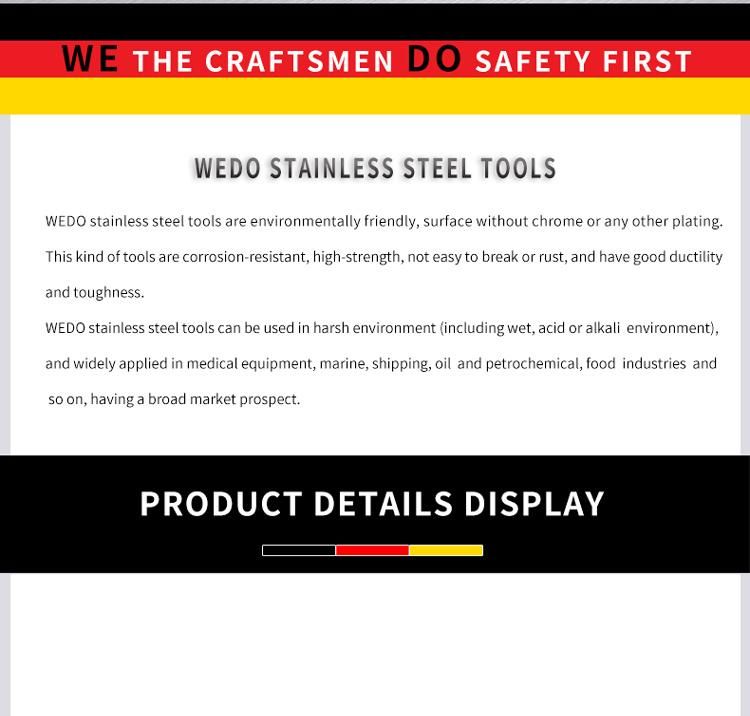 WEDO Stainless Steel Slotted Screwdriver 304/316/420 Material Available