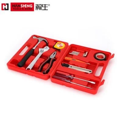 Professional Tool, Plastic Toolbox, Combination, Sets, Gift Tool, Made of Carbon Steel, CRV, Polish, Pliers, Wire Clamp, Hammer, Wrench, Snips