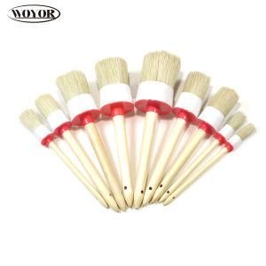 Wooden Handle Round Paint Brush with Bristle