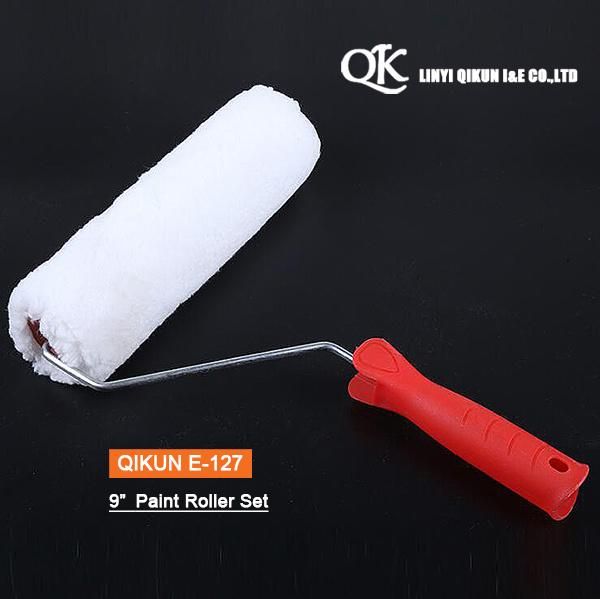 E-127 9" Hardware Decorate Paint Hardware Hand Tools Acrylic Polyester Mixed Yellow Double Strips Fabric Paint Roller Brush