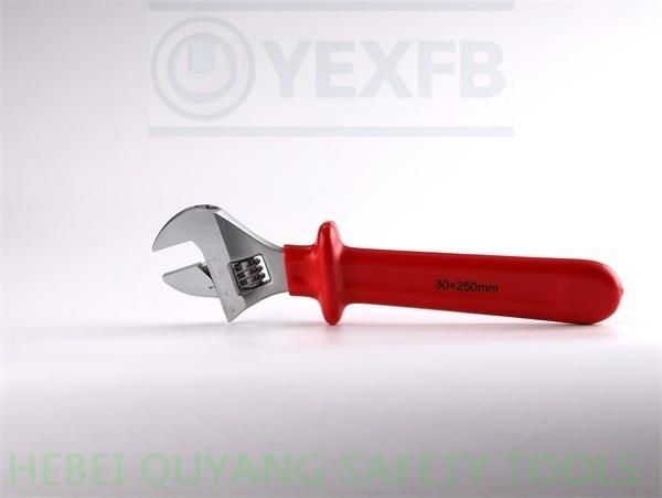 10" VDE Insulated/Insulation Dipped Adjustable Wrench/Spanner, 1000 Volts