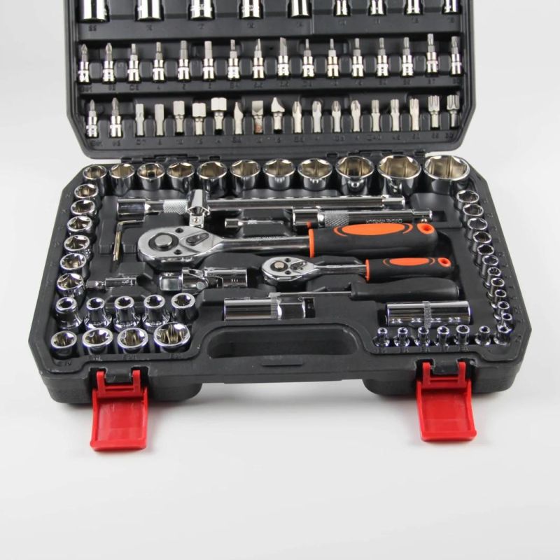 108PCS Cr-V Adjustable Rubber Material Socket Set Ratchet Wrench