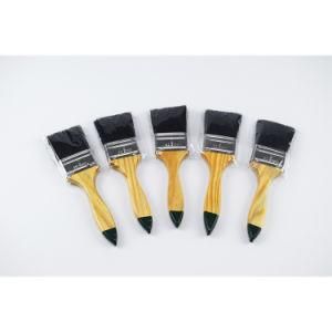 2&prime;&prime; Black Brush Wire and Yellow Wooden Handle with Black Tail Paint Brush for Decoration