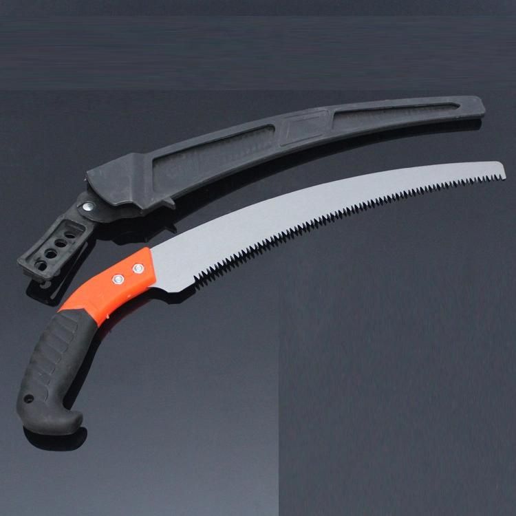 300mm 50#Strip Steel Hand Tool Tree Cutting Straight Pruning Curving Plastic Handle Garden Saw