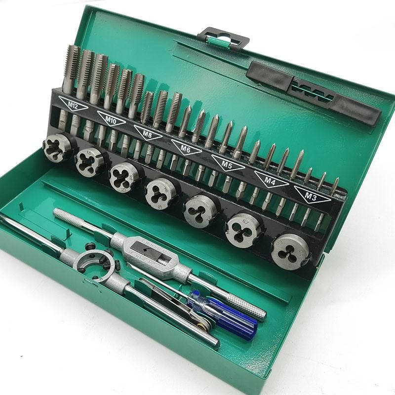 32PCS Alloy Steel Metric Spiral Pointed Screw Tap Die Set