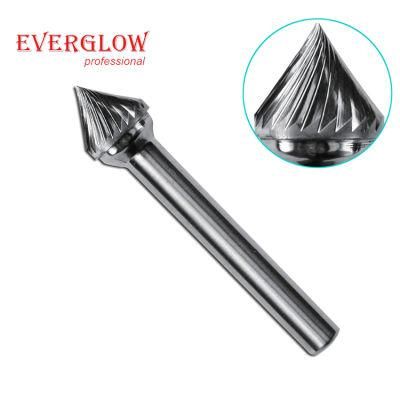 J Type Carbide Rotary File Tungsten Alloy 60 Degree Cone Shape for Wholesale