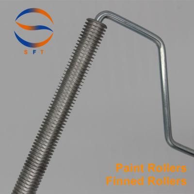 75mm Length Aluminum Finned Rollers Grooved Rollers for FRP Laminating