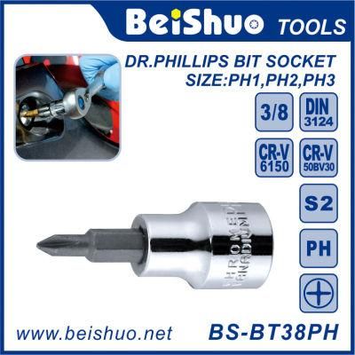 Different Head Phillips Hex Slotted Bit Socket