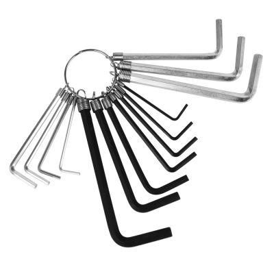 14PCS Metric &amp; Imperial 45# Carbon Steel Wrench Allen Key Hex Key Set