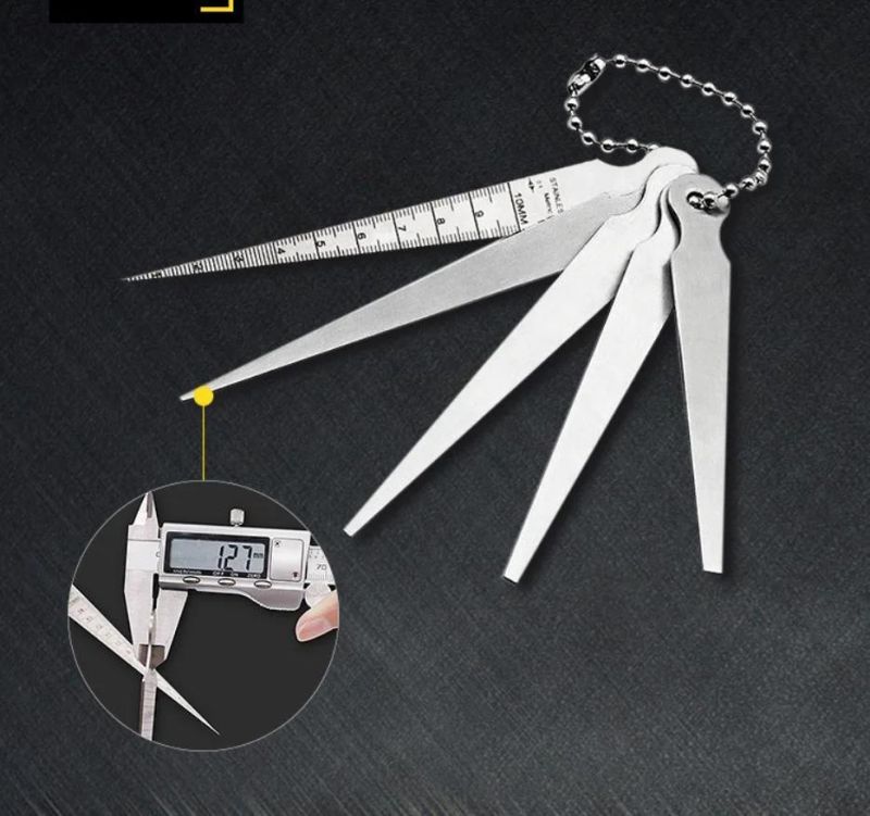 1-10mm Stainless Steel Triangle Wedge Taper Bore Feeler Gauge