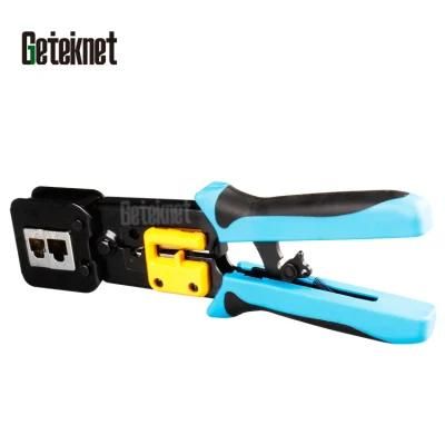 Gcabling Networking Tool Self-Adjusting Cable Cutter Crimper Inserter Tool Network Hand Cutting Crimping Pliers