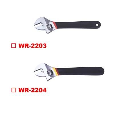 American Type Adjustable Wrench Two/Tri Color Dipped Handle