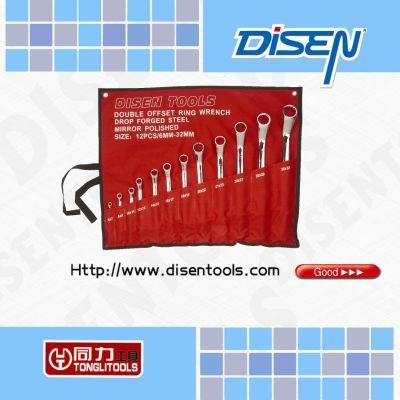 12PCS Offset Double Ring Spanner (KT601P) Pouch Bag Set