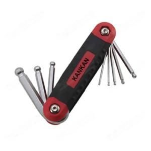 Cr-V 8PCS Folding Ball Hex Key Set Wrench for Hardware Hand Tools
