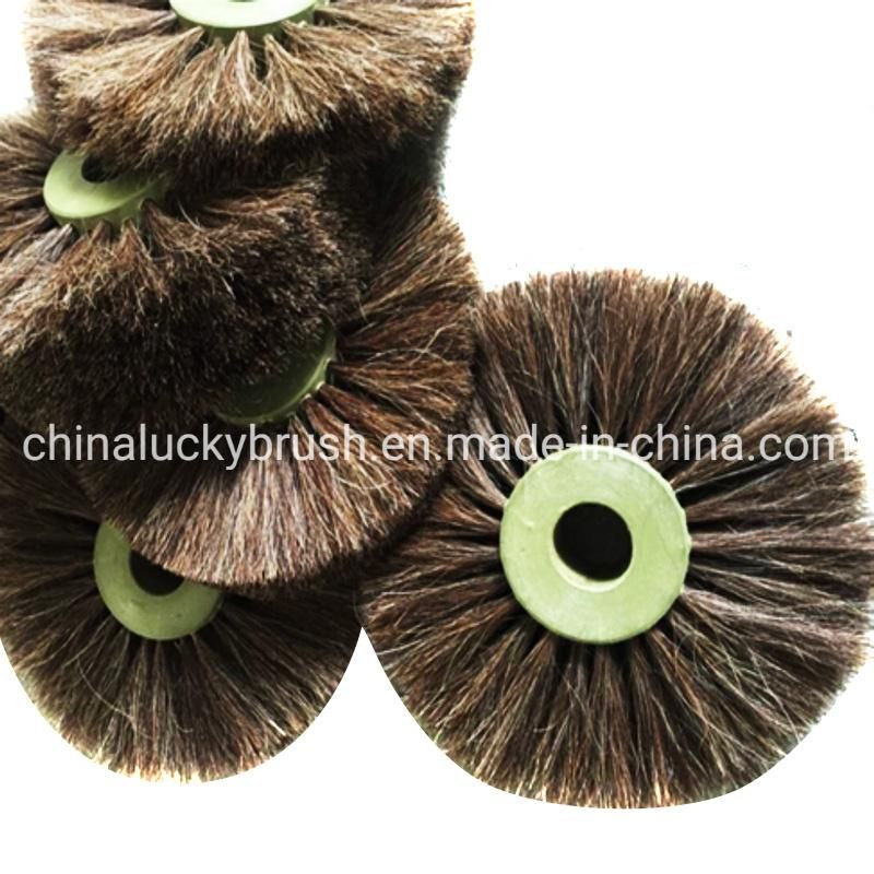 Horse Hair Shoe Cleaning or Polishing Wheel Brush/ Animal Wire Glass Cleaning Roller Brush (YY-748)