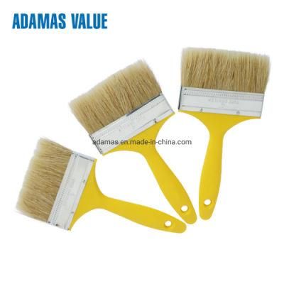 Paint Flat Brush Plastic Handle Pure Pig Bristles
