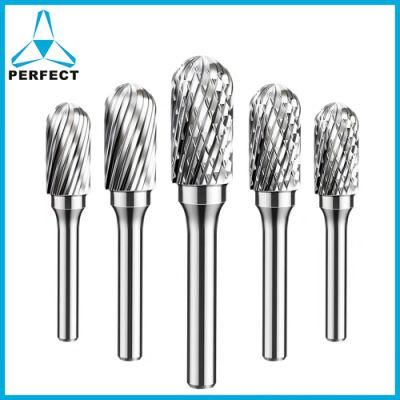 Cylinder Ball Nosed Shape Double Single Cut Tungsten Carbide Burr