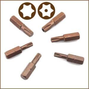 Hex Bright Brown Short Impact Screwdriver Bits