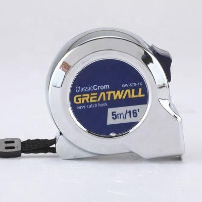 Promation Chrome Plated 3m/5m /7.5m 8m Cheap Tape Measure Mater Measuring Tape