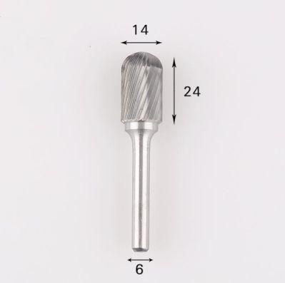 Cylinder Shape Radius End C Double Cut Carbide Rotary Burr