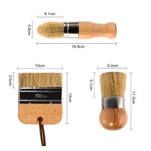 7PCS Boar Hair Bristle Chalk Paint Brush/Wax Paint Brushes/Wall Paint Brush Set