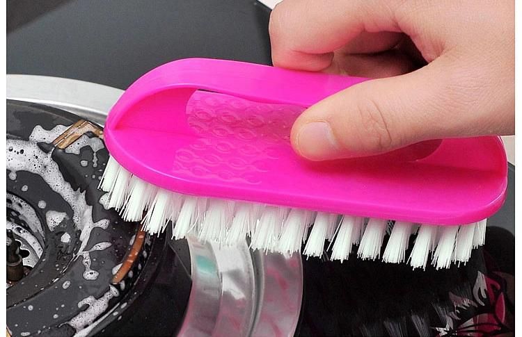 Household Plastic Handle Soft Nylon Cleaning Shoe Brush Laundry Brush