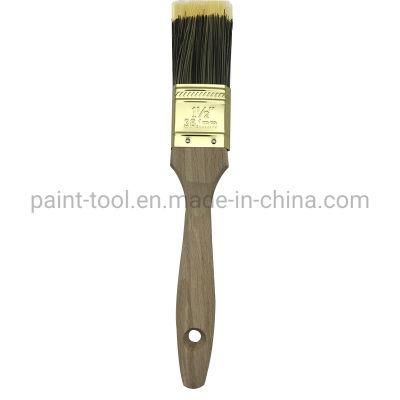 Natural Timber Handle Paint Brushes with Sythetic Filaments DIY Brush Hand Tool