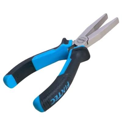 Fixtec 6 Inch Chrome Vanadium Steel Flat Nose Pliers for Wire Bending Wrapping Shaping