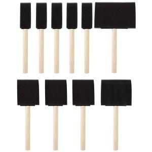 Foam Paint Brushes with Black Sponge Foam