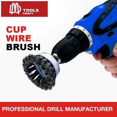 Wire Cup Brush End Clean Brush for Drill Hex Shank Arbor