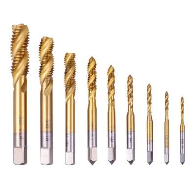 High Quality HSS Spiral Flute Taps with Tin Coating M1.0*0.25