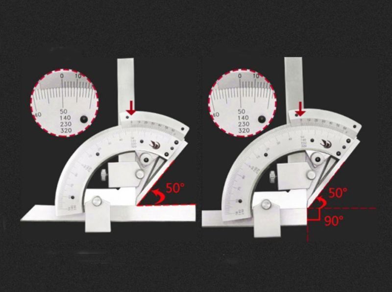 Universal Bevel Protractors Angle Measure Instrument