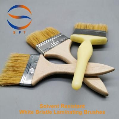 3&prime;&prime; Solvent Resistant White Bristle Laminating Brushes for FRP Automotive