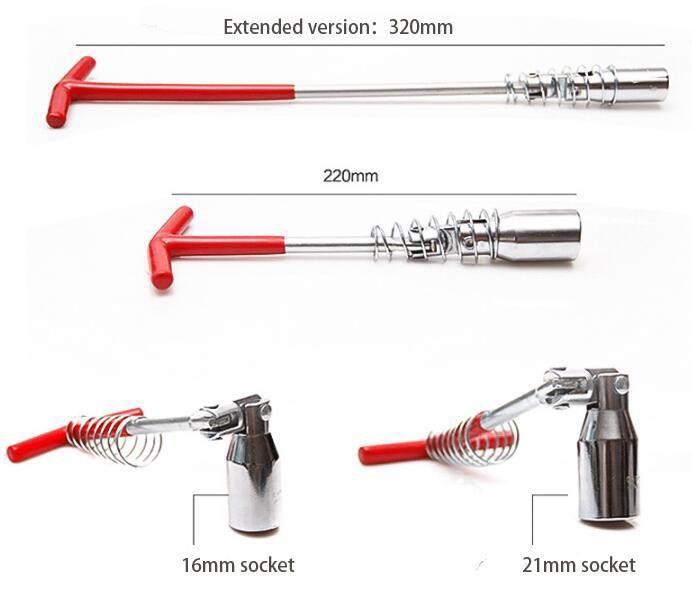 Repair 14mm T Universal Spark Plug Socket Wrench Tool