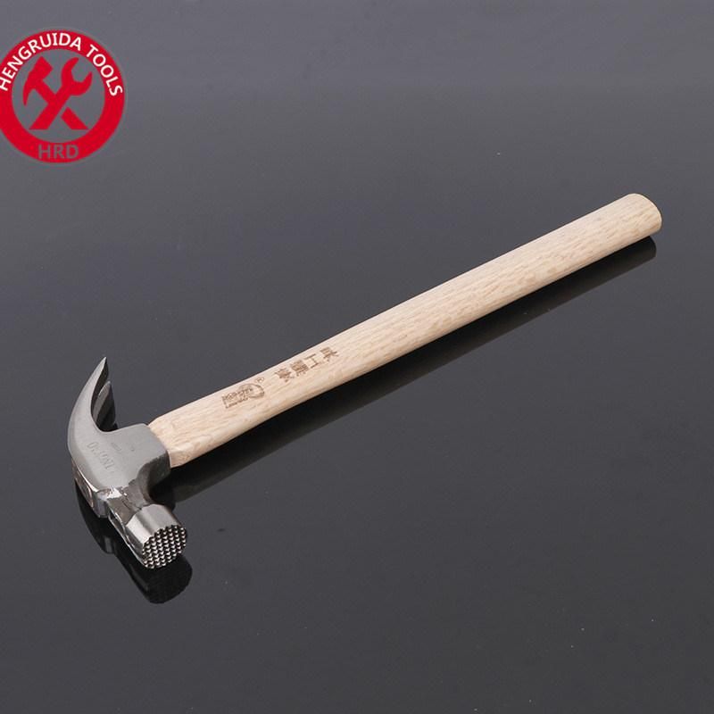 Claw Hammer Wooden Handle Straight Jaw Square Head