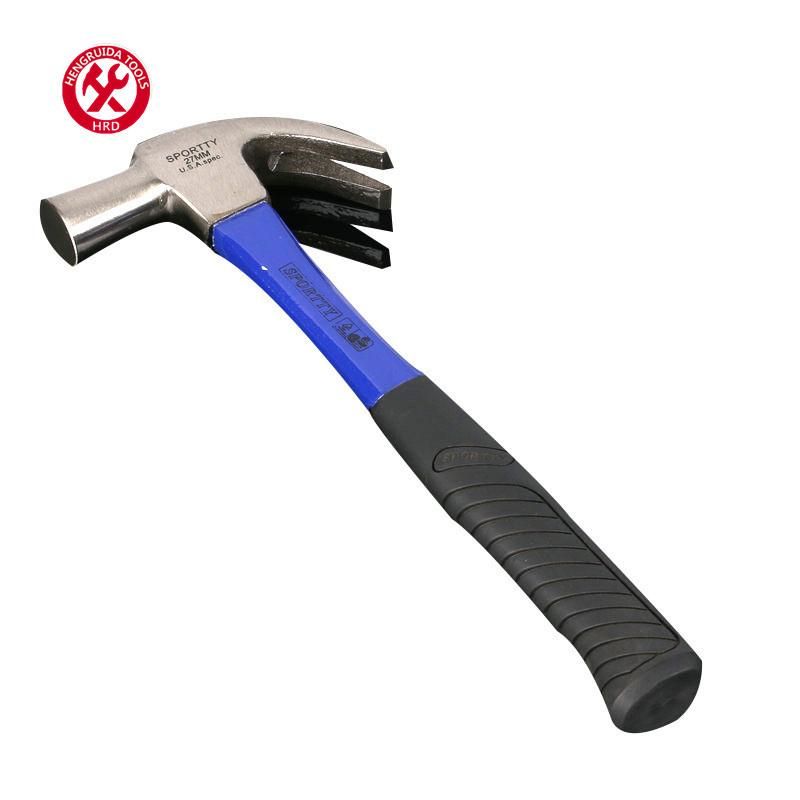 British Type Claw Hammer with Fiberglass Handle