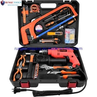 63PCS/Kit Household Impact E-Drill Kit Tool Set with Hex Sockets Water Pump Plier