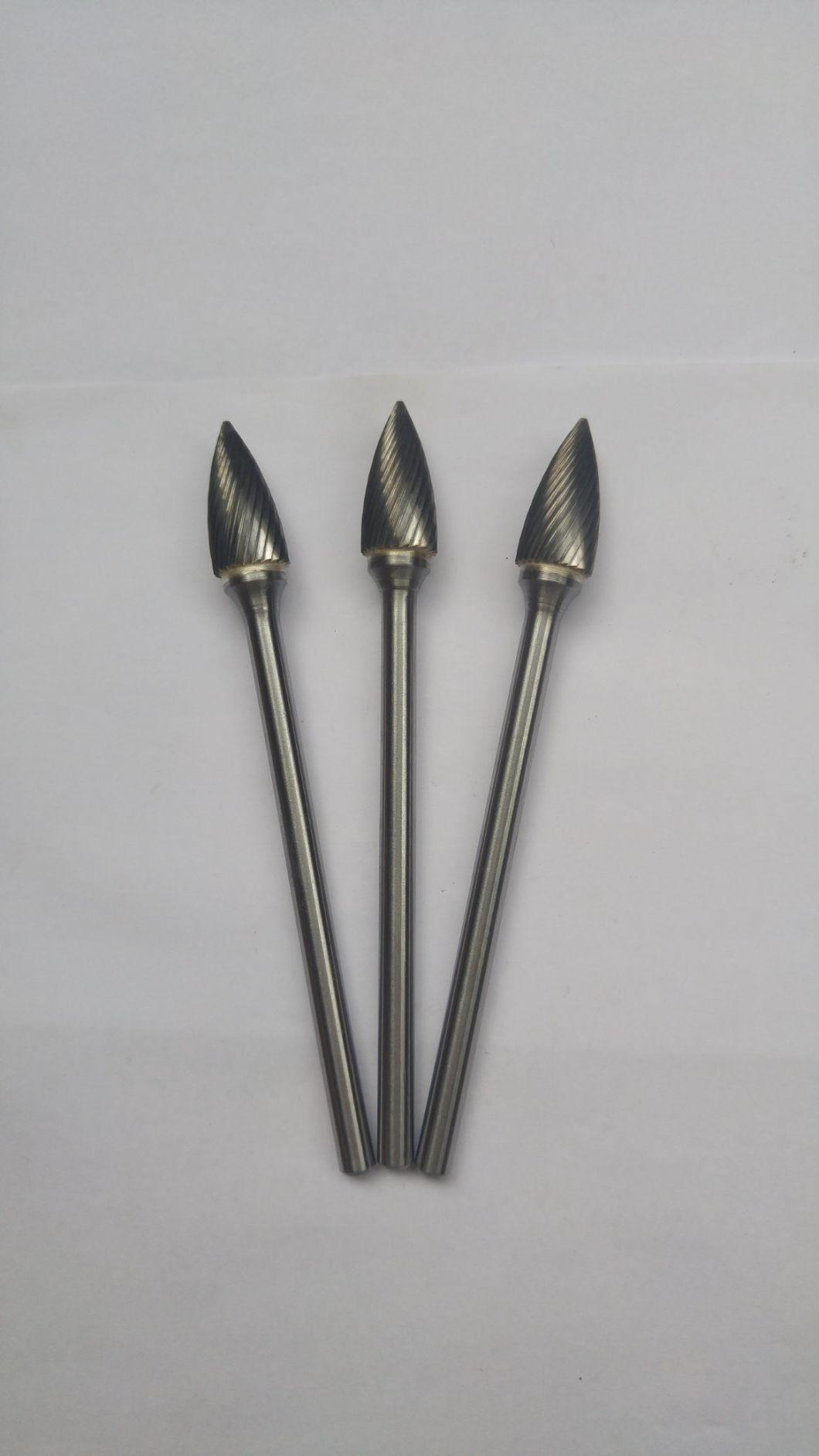 Extensive range of carbide burrs with machine ground cutting flutes