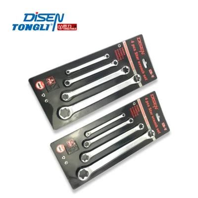 Satin Star Wrench E Type Double Ring 4 PCS Wrench Sets