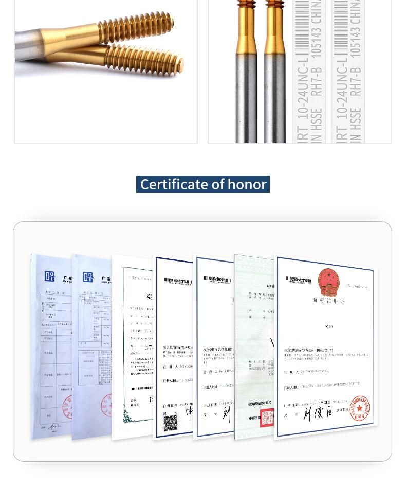 Unc1/4-20L Hsse-M42 Left Hand Forming Taps Unc Unf 10-24L 10-32L 1/4 5/16 3/8 Machine Thread Screw Tap